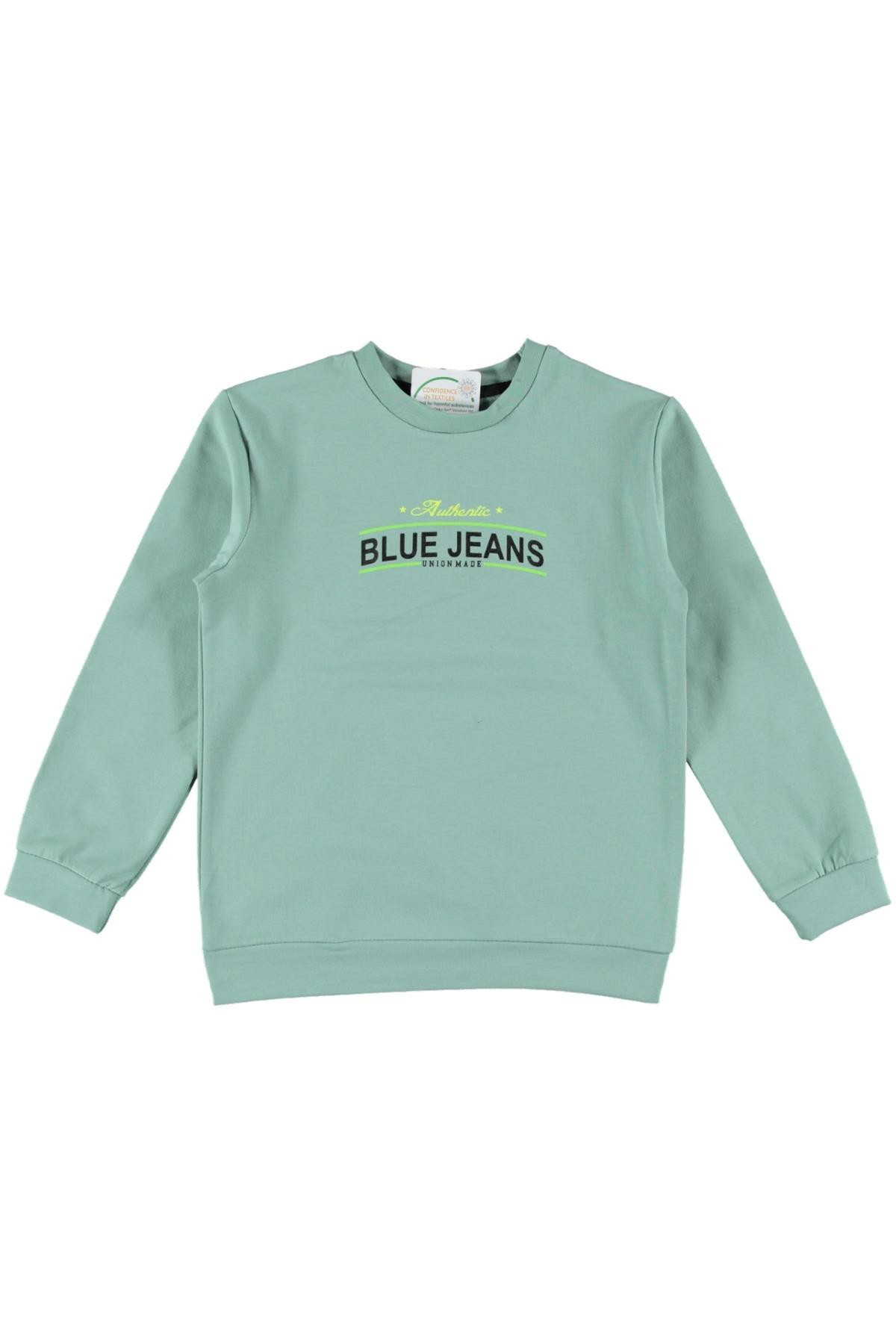 Pundikids Erkek Çocuk Şardonlu Sweath Yeşil - 7 - 8 Yaş