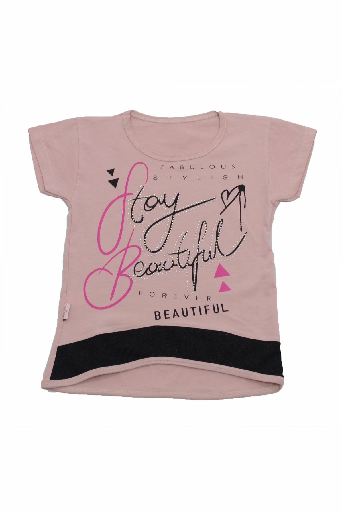 Pul Baskılı Kız Çocuk T-shirt