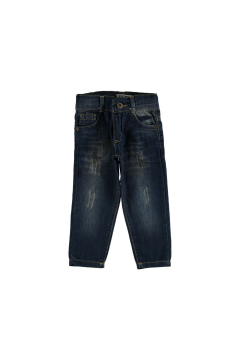 Erkek Çocuk Yıpratmalı Kot Pantolon Mavi - 3 - 4 Yaş