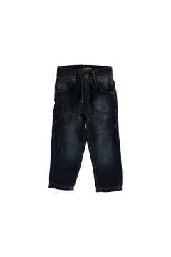 Erkek Çocuk Yıpratmalı Kot Pantolon Lacivert - 1 - 2 Yaş