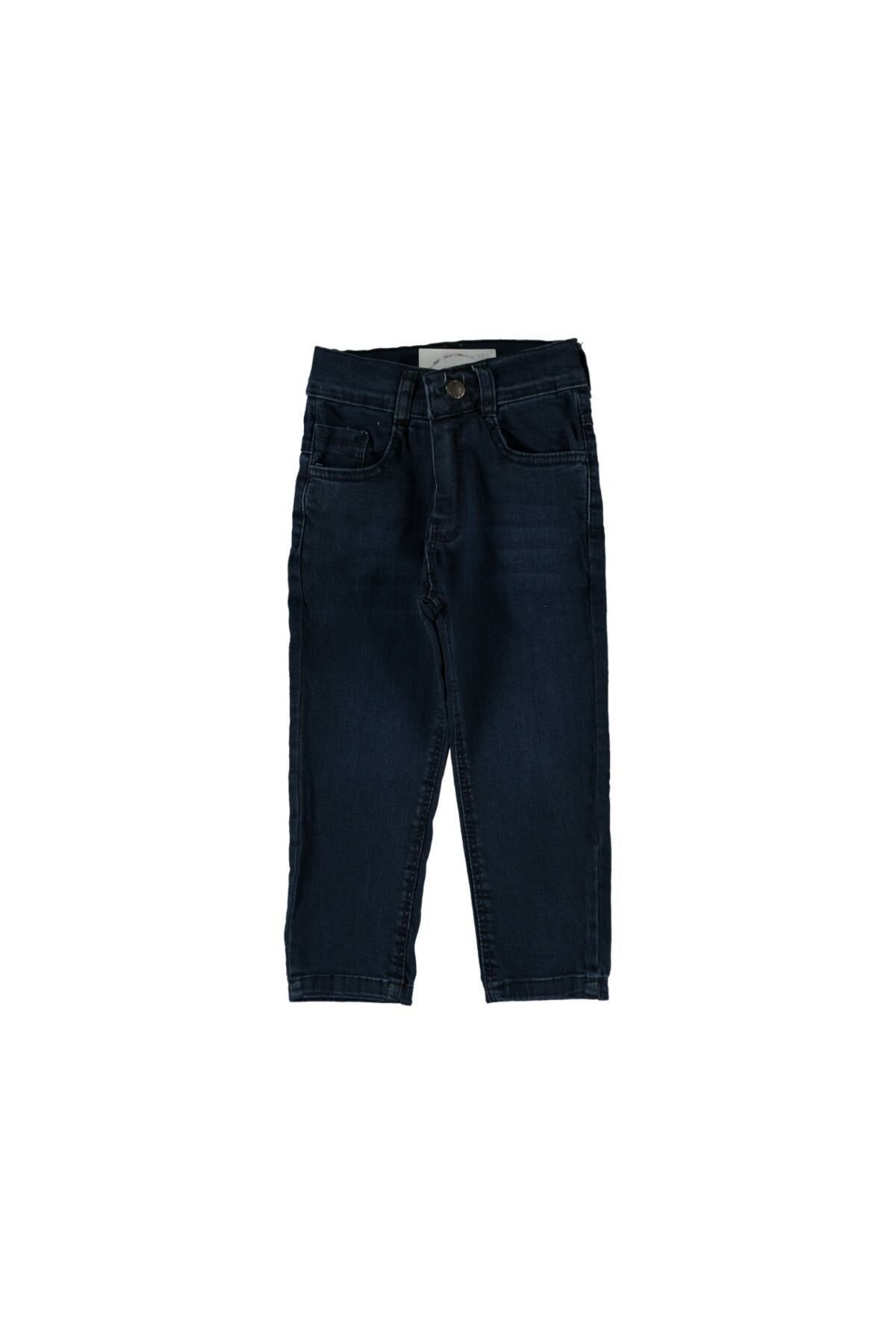 Erkek Çocuk Düşük Bek Dar Paça Jean Kot Pantolon Lacivert - 8 - 9 Yaş
