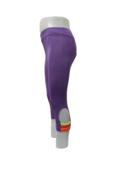 Pundikids Kız Çocuk Paçası Lastikli Kapri Tayt Mor - 7 - 8 Yaş