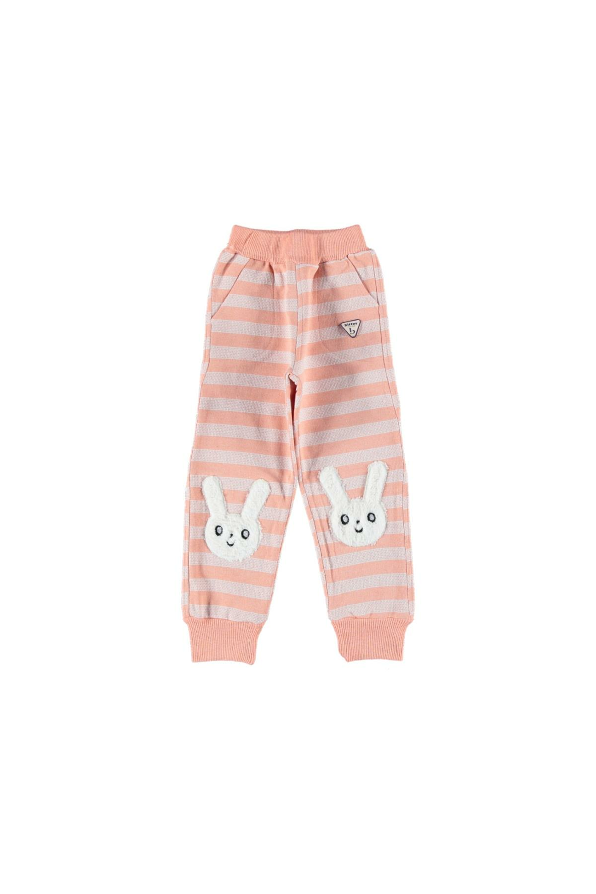 Pundikids Kız Çocuk Eşofman Altı Somon - 7 Yaş