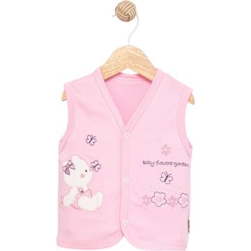 NAKİŞLI PENYE KIZ BEBE YELEK