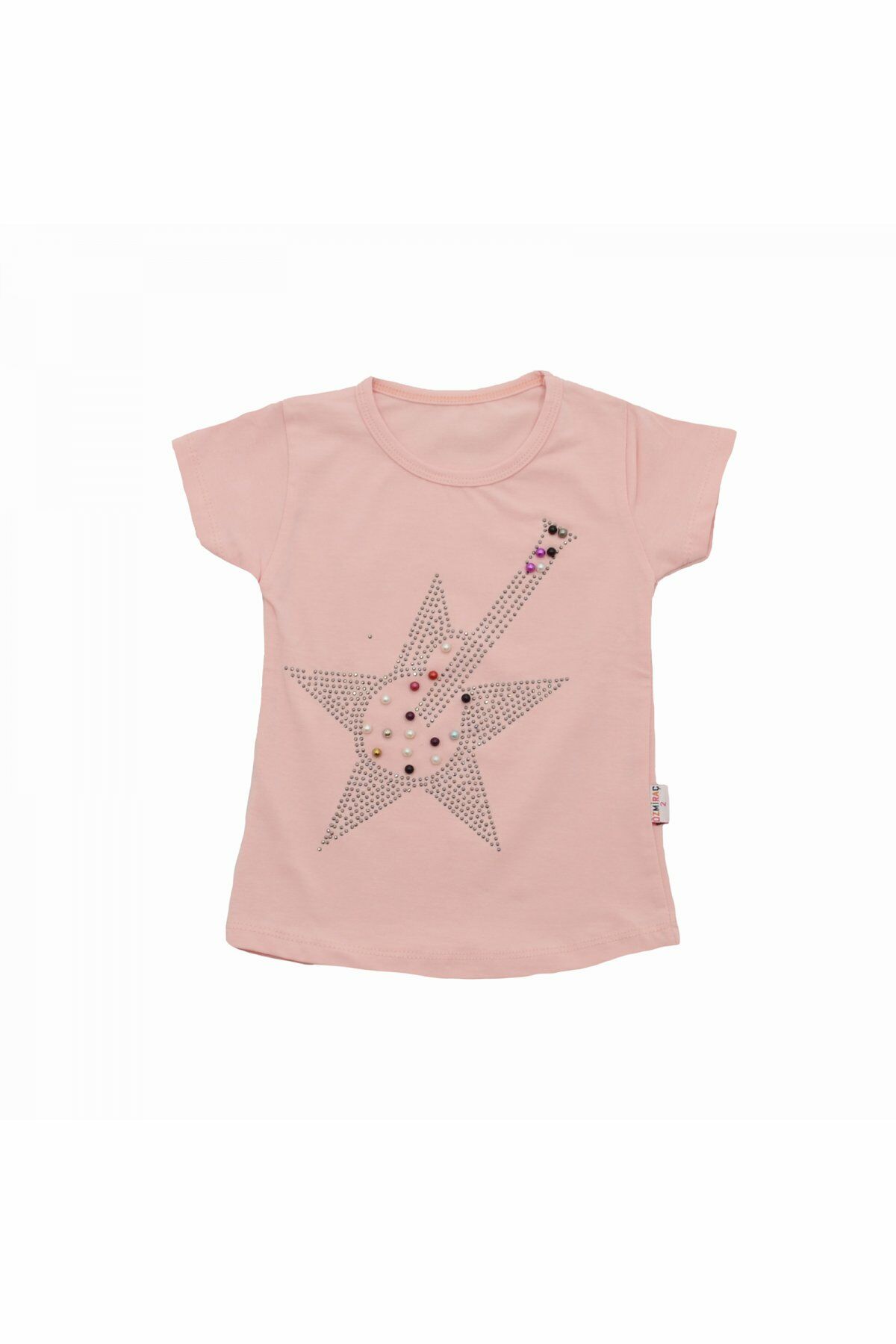 Taşlı Pul İşlemeli Kız Çocuk T-shirt