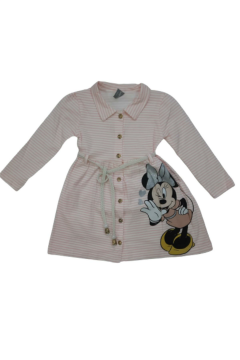 Kız Çocuk Mickey Mouse Baskılı Elbise Pembe - 1 - 2 Yaş