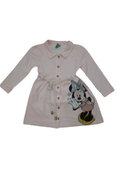 Kız Çocuk Mickey Mouse Baskılı Elbise Pembe - 4 - 5 YAŞ