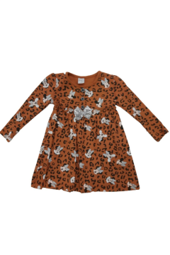 Pundikids Kız Çocuk Mickey Mouse Baskılı Elbise HARDAL - 2 - 3 Yaş