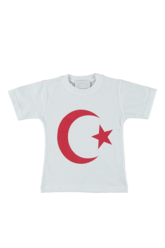 Pundikids Türk Bayraklı T-shirt Beyaz - 11 Yaş