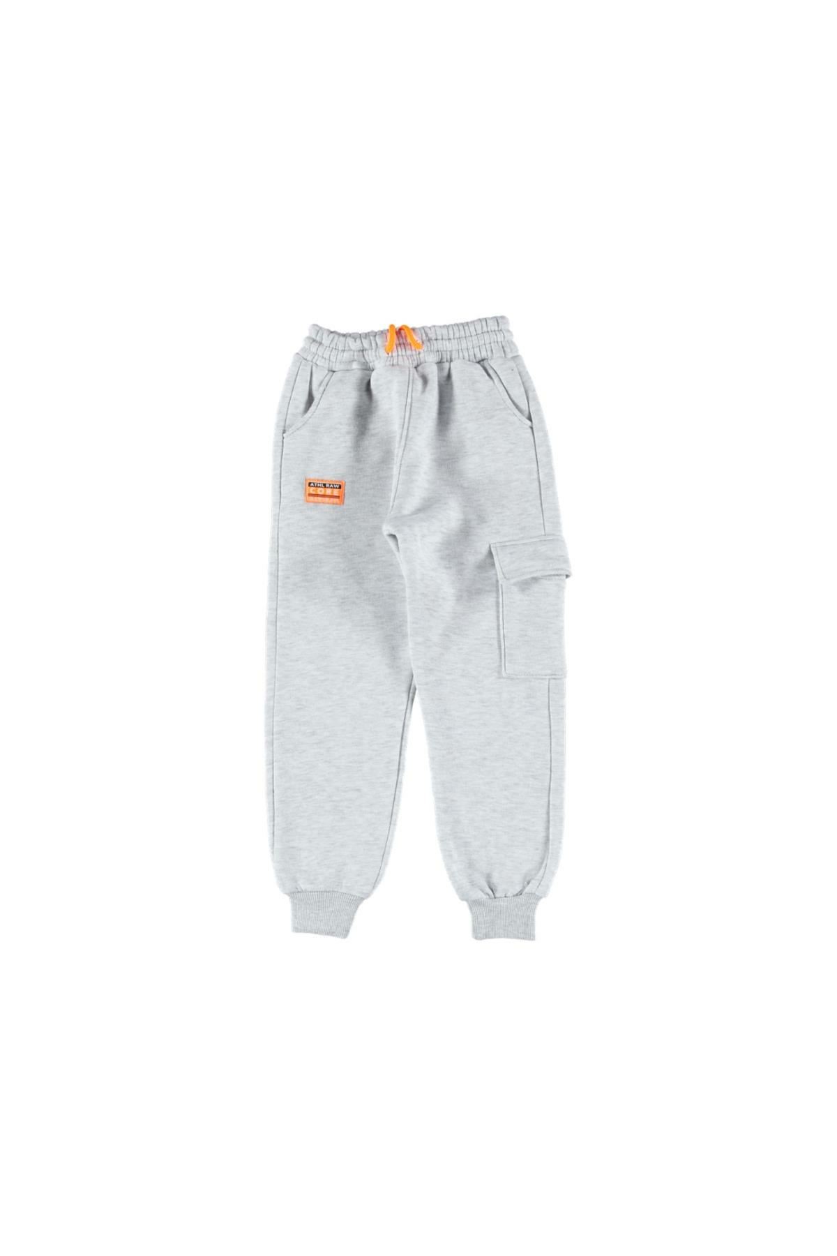 Pundikids Çocuk 3 İp Kışlık Eşofman Altı Gri - 13 - 14 Yaş