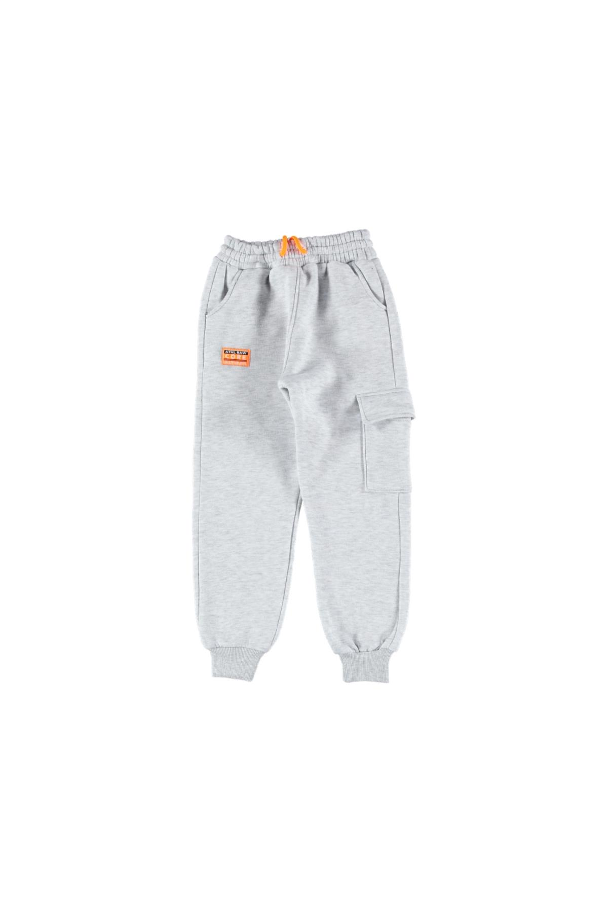 Pundikids Çocuk 3 İp Kışlık Eşofman Altı Gri - 15 - 16 Yaş