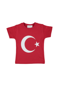 Pundikids Türk Bayraklı T-shirt Kırmızı - 9 yaş