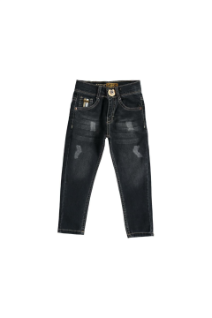 Pundikids Erkek Çocuk Siyah Kot Pantolon Siyah - 4 Yaş