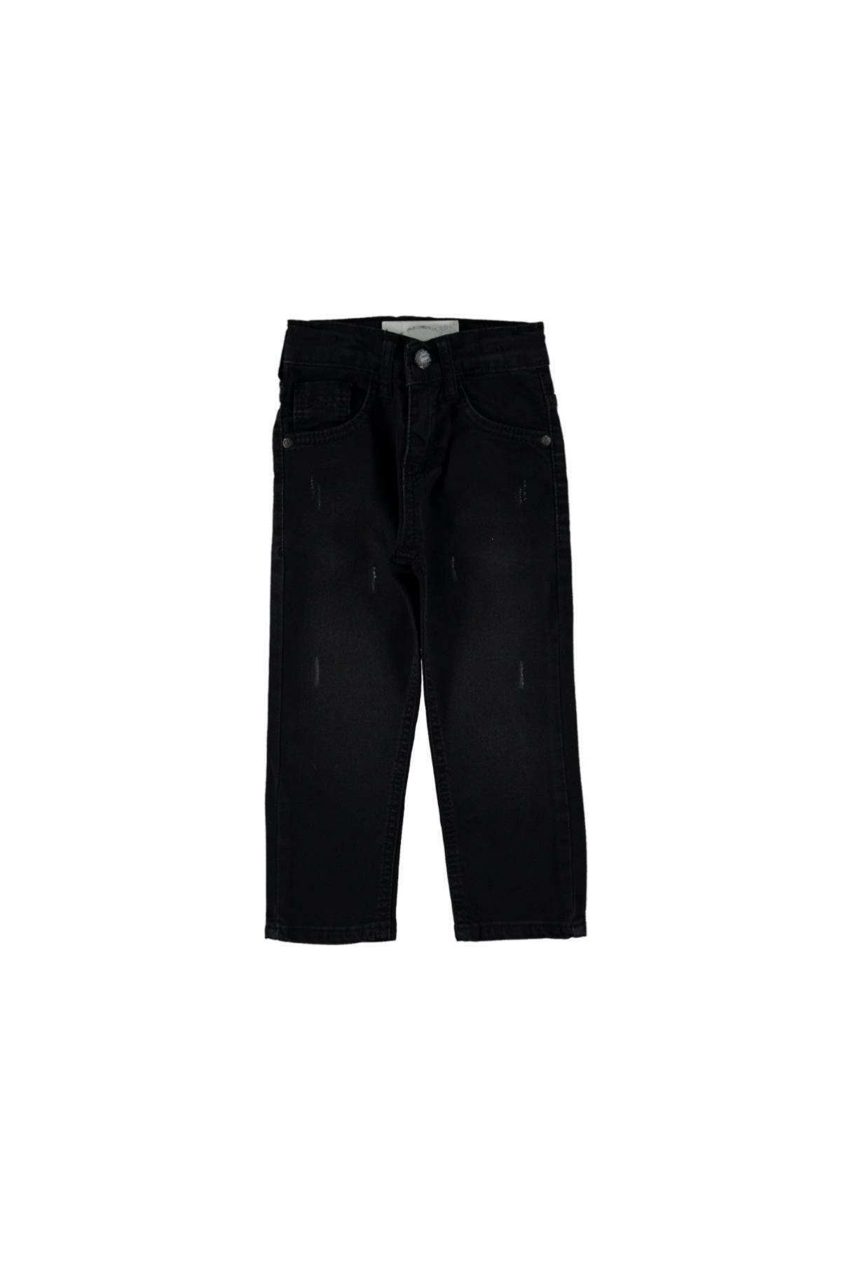 Pundikids Çocuk Likralı Siyah Kot Pantolon Siyah - 8 - 9 Yaş