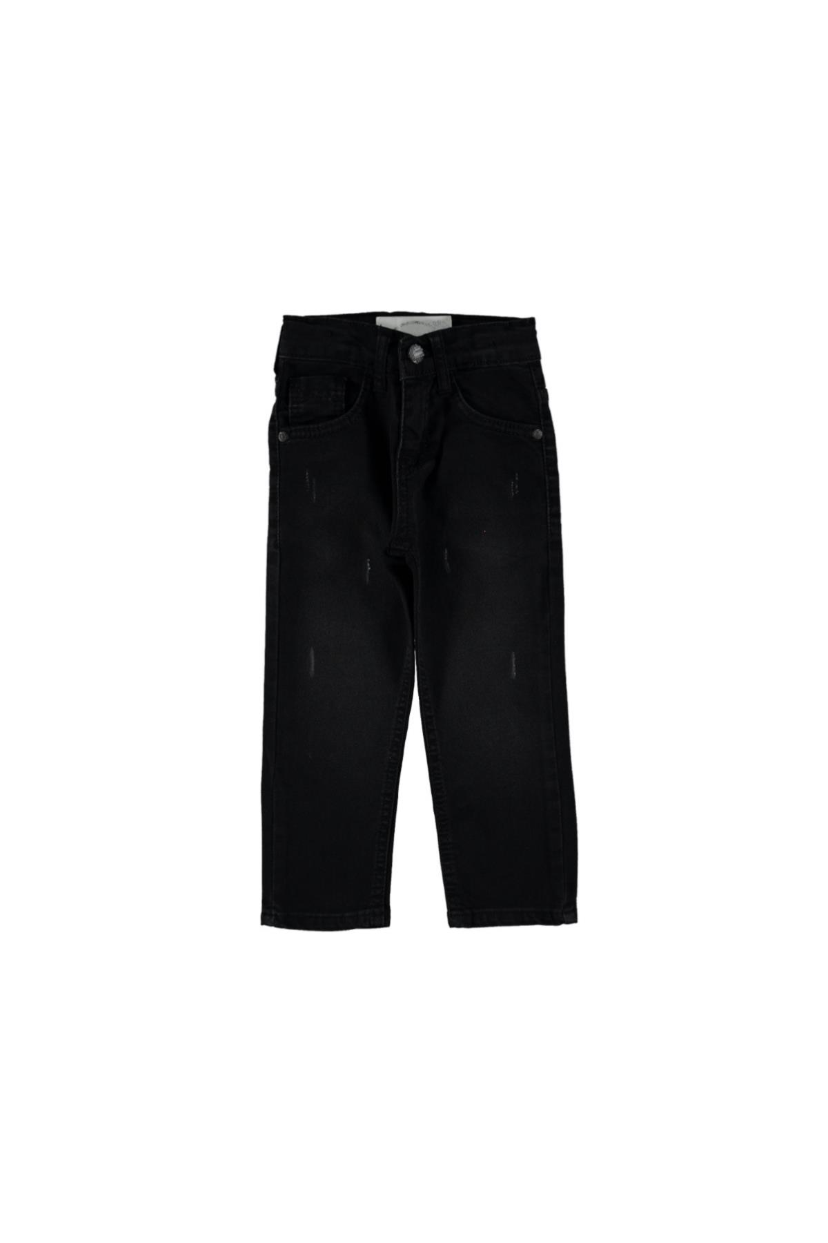Pundikids Çocuk Likralı Siyah Kot Pantolon Siyah - 10 - 11 Yaş