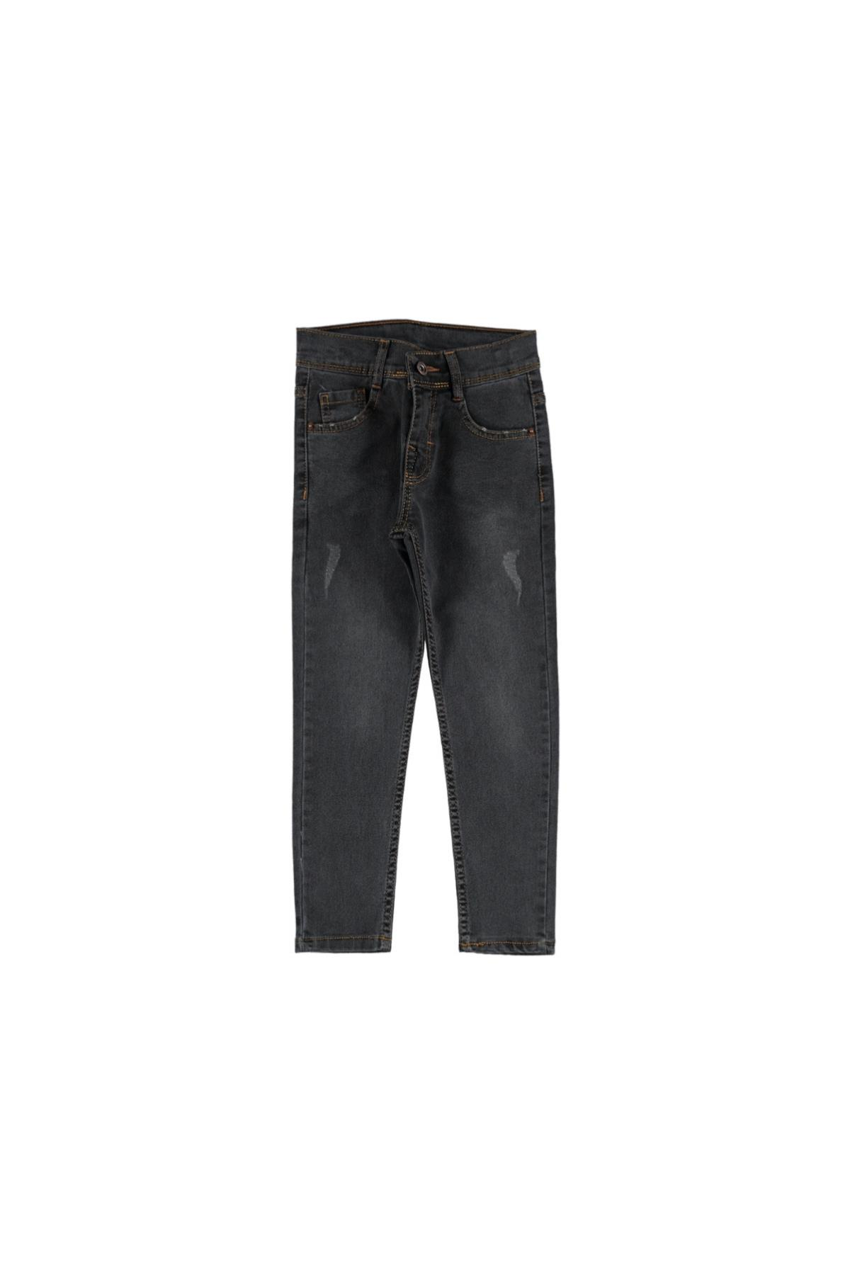 Pundikids Erkek Çocuk Likralı Kot Pantolon Füme - 9 - 10 Yaş