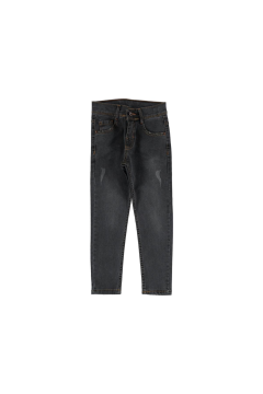 Pundikids Erkek Çocuk Likralı Kot Pantolon Füme - 9 - 10 Yaş