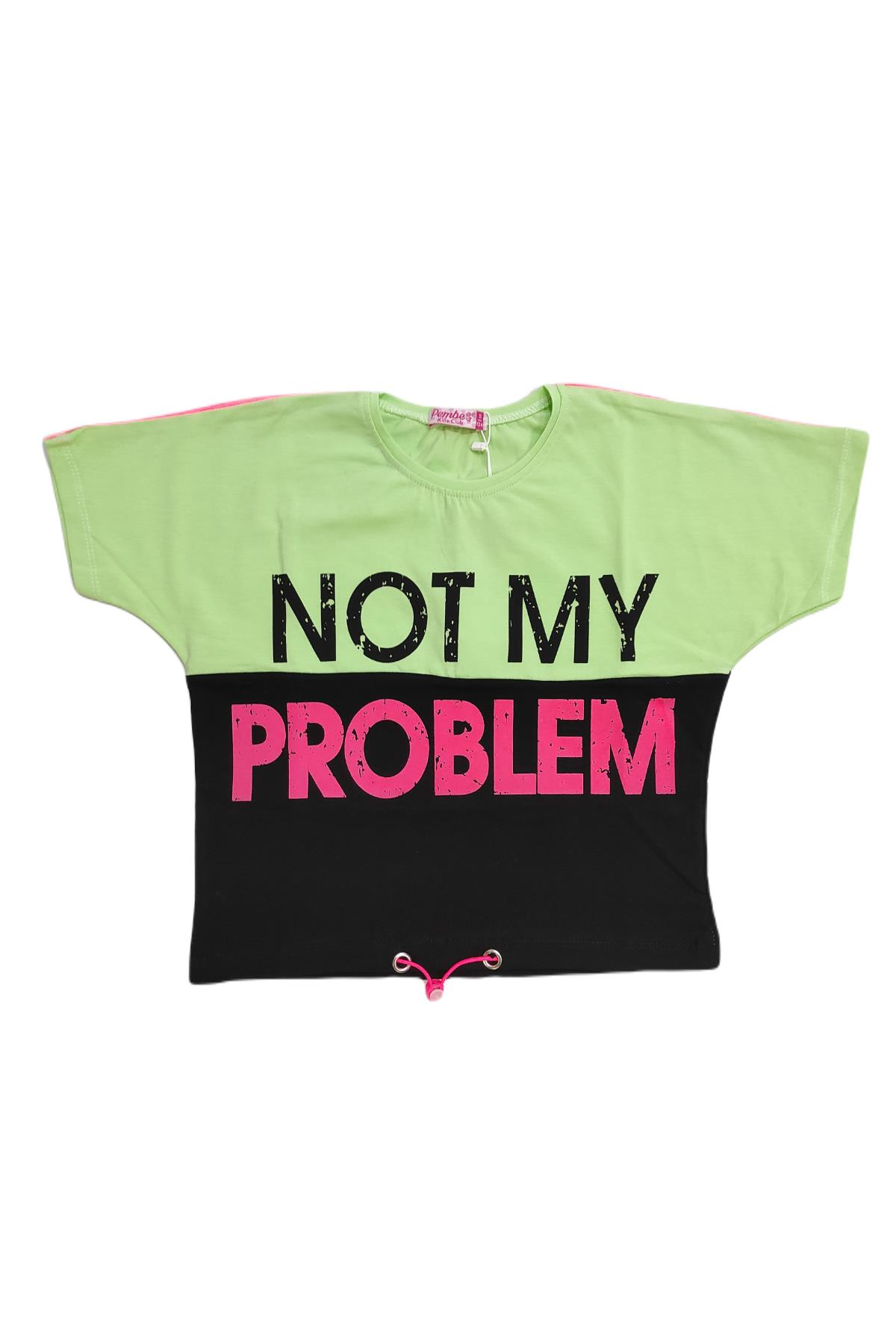 Pundikids Kız Çocuk Croptop T-shirt RENKLİ - 9 - 10 Yaş
