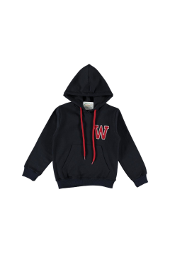 Pundikids Çocuk üç İplik İçi Şardonlu Kapüşonlu Sweath Lacivert - 9 - 10 Yaş