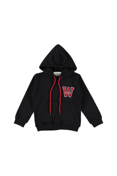 Pundikids Çocuk üç İplik İçi Şardonlu Kapüşonlu Sweath Siyah - 5 - 6 Yaş