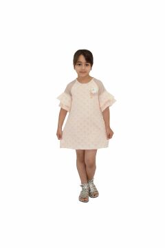 Kız Çocuk Omuz Tüllü  Elbise