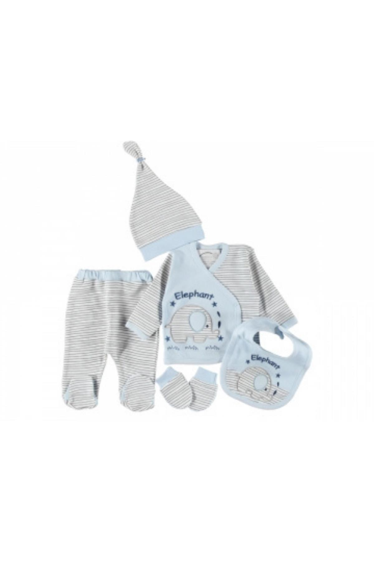 Pundikids Bebek 5'li Hastane Çıkışı Seti Mavi - YENİDOĞAN