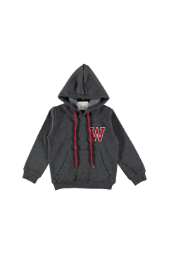 Pundikids Çocuk üç İplik İçi Şardonlu Kapüşonlu Sweath Füme - 5 - 6 Yaş