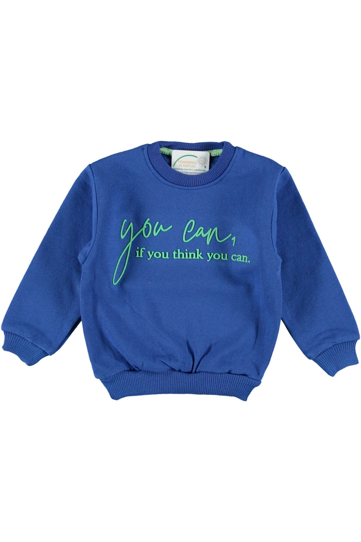 Pundikids Erkek Çocuk 2'İplik İçi Şardonlu Sweath Mavi - 11 - 12 Yaş