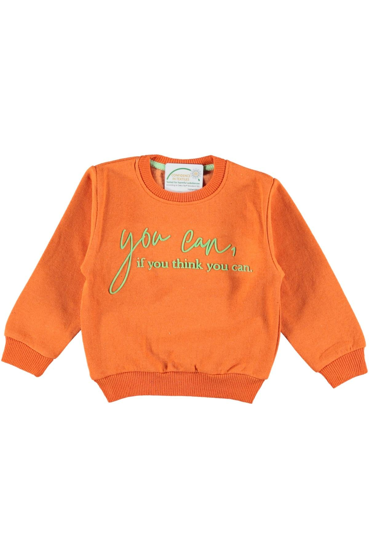 Pundikids Erkek Çocuk 2'İplik İçi Şardonlu Sweath Turuncu - 7 - 8 Yaş