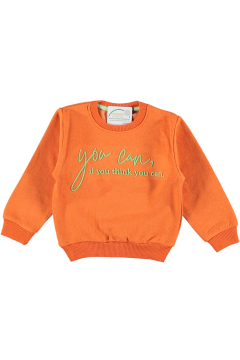 Pundikids Erkek Çocuk 2'İplik İçi Şardonlu Sweath Turuncu - 8 - 9 Yaş