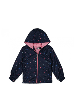 Pundikids Kız Çocuk Astarlı Kapişonlu Yağmurluk Lacivert - 5 Yaş