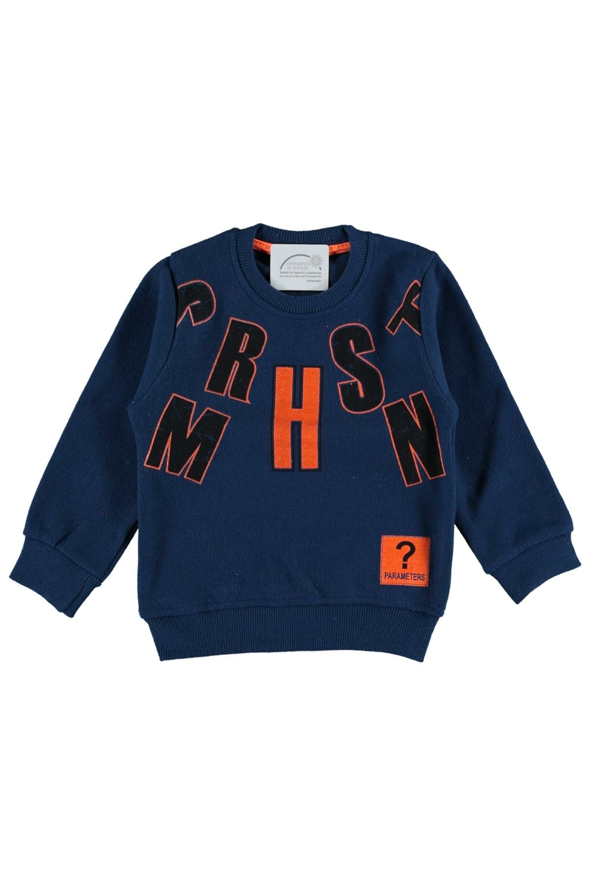 Pundikids Erkek Çocuk Harf Baskılı Selanik Sweath Lacivert - 5 - 6 Yaş