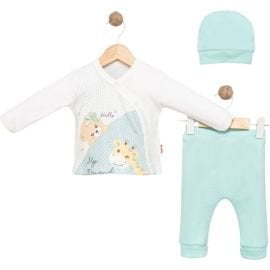 ZÜRAFA VE AYI BASKILI KIZ BEBE KTAKIM