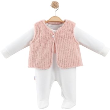 NAKIŞLI YELEKLİ KADİFE KIZ TULUM