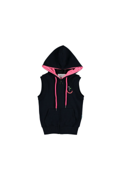 Pundikids Kız Çocuk Kapişonlu Penye Yelek