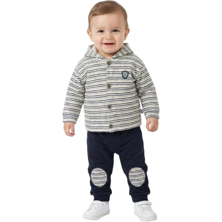 ÇİZGİLİ ARMALI KAPÜŞONLU ERKEK TAKIM