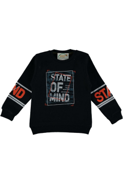 Pundikids Erkek Çocuk Of Mind Baskılı Selanik Sweath Siyah - 9 - 10 Yaş