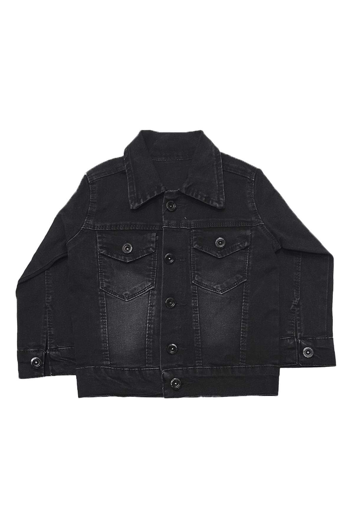 Pundikids Erkek Çocuk Kot Ceket Siyah - 5 Yaş