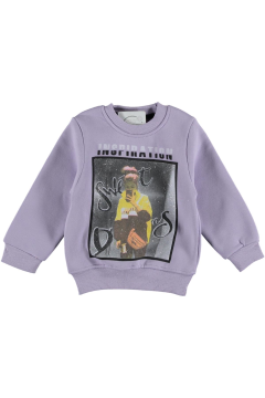 Pundikids Kız Çocuk 3 İplik Şardonlu Sweath Lila - 10 - 11 Yaş