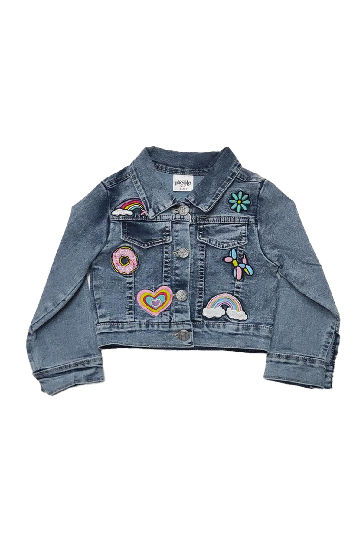 Pundikids Kız Çocuk Kot Mont Mavi - 5 - 6 Yaş