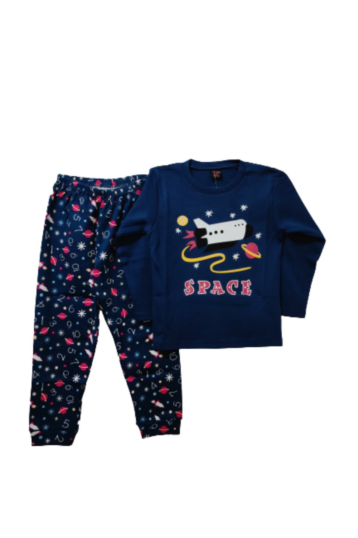 Pundikids Erkek Çocuk Pijama Takımı Lacivert - 4 - 5 YAŞ
