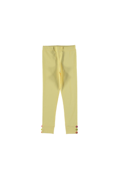 Pundikids Kız Çocuk Paçaları Manşetli Tayt Sarı - 4 Yaş