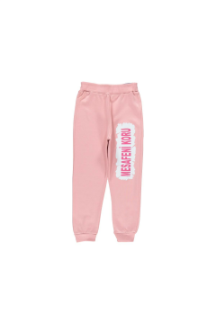 Kız Çocuk Baskılı Eşofman Altı PUDRA - 3 Yaş