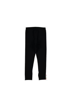 Pundikids Kız Çocuk Paçaları Manşetli Tayt Siyah - 3 Yaş