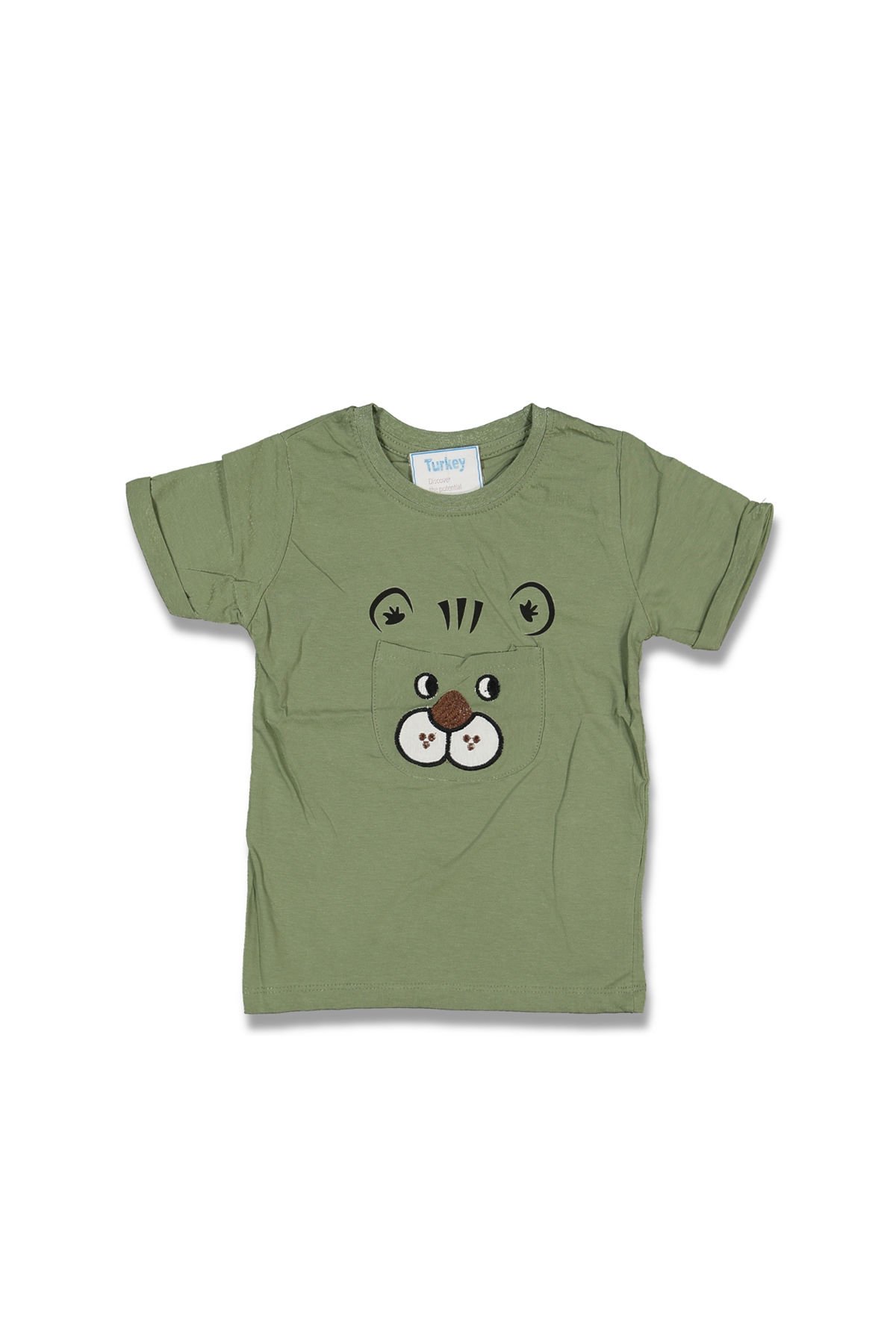 Kaplan Baskılı T-shirt Yeşil - 4 Yaş