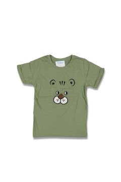 Kaplan Baskılı T-shirt Yeşil - 3 Yaş