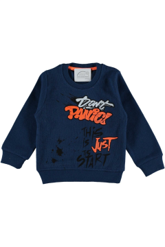 Pundikids Erkek Çocuk Baskılı Selanik Sweath Lacivert - 8 - 9 Yaş