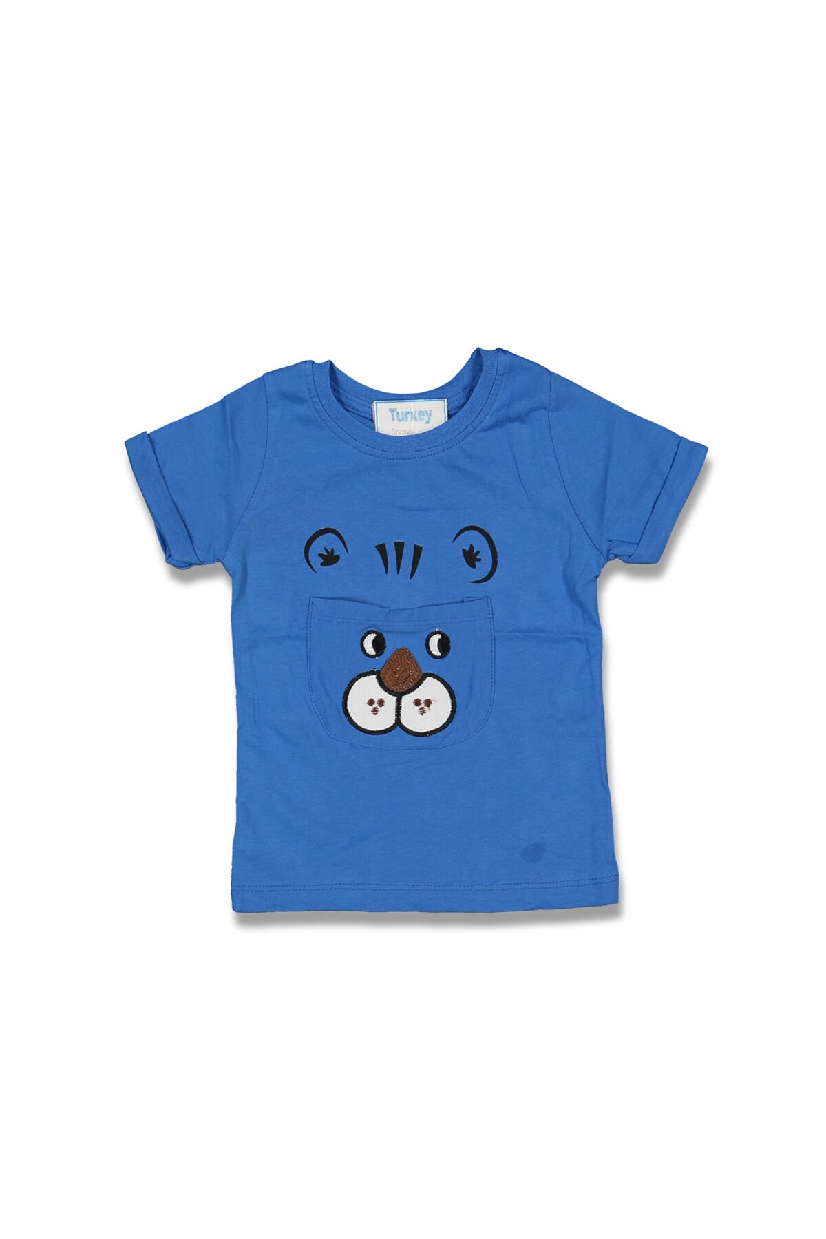 Kaplan Baskılı T-shirt Mavi - 3 Yaş