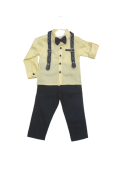 Pundikids Papyonlu Erkek Çocuk Takım Sarı - 9 - 12 AY