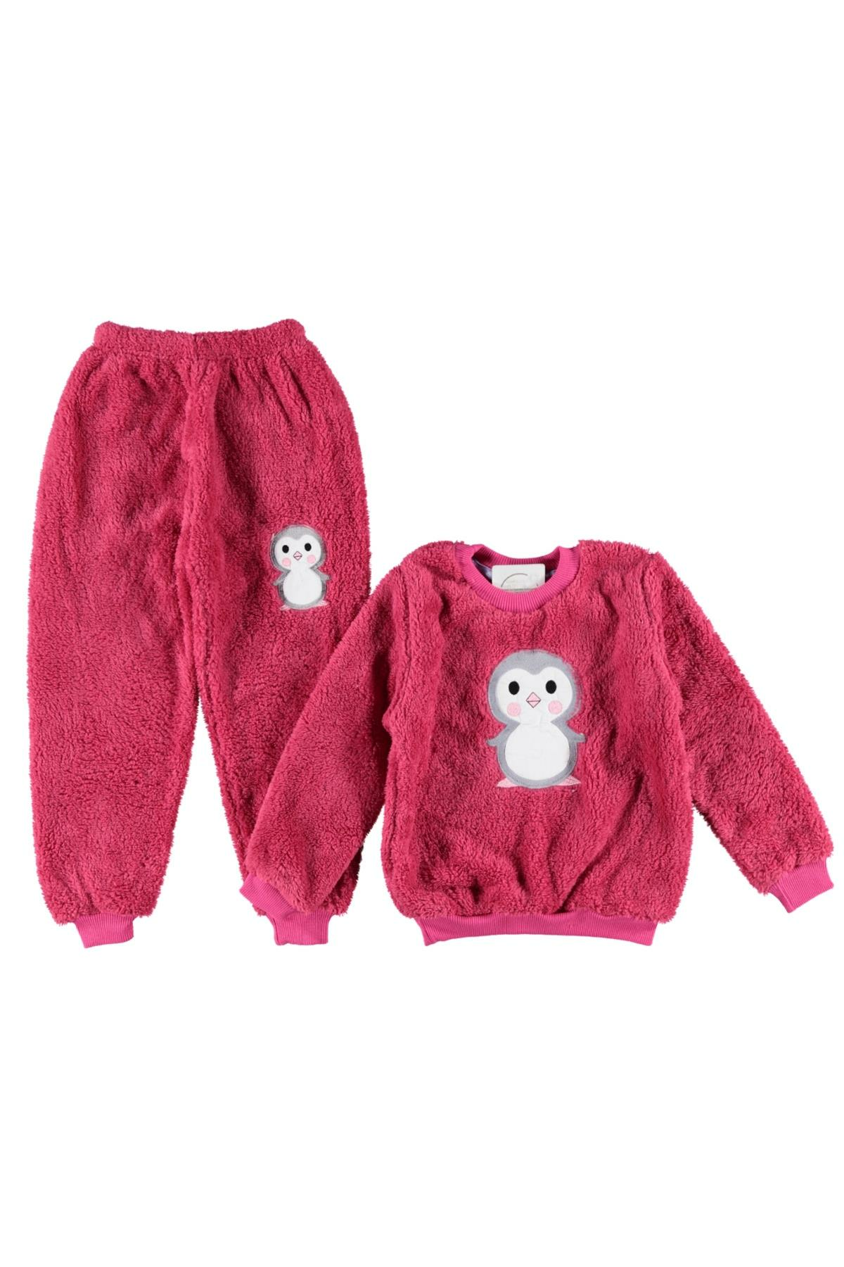 Pundikids Kız Çocuk Welsoft Pelüş Takım Fuşya - 2 - 3 Yaş